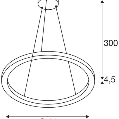 Luminaire suspendu LED SLV ONE 80 UP/DOWN DALI 34W 1230lm 3000/4000K noir 