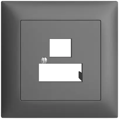 Kit frontale INC EDIZIOdue grigio scuro 88×88mm 3×RJ45 