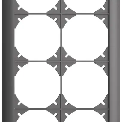 En-tête ENC EDIZIOdue SNAPFIX® 4×2 vertical 148×268mm gris foncé 
