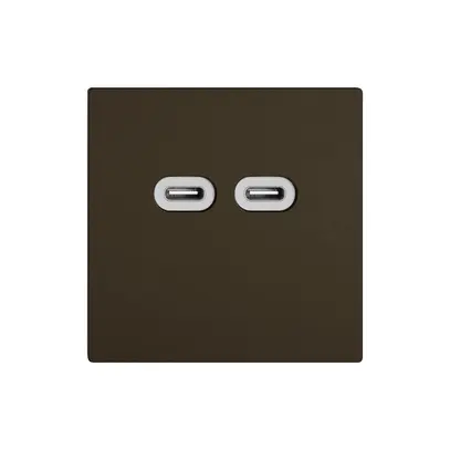 Prise de charge USB EDIZIO.liv SNAPFIX® 230VAC 18W 2×USB C br 