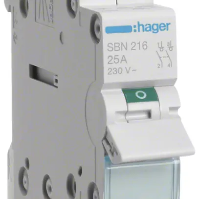 Interruttore AMD Hager 16A 230V 2 chiusura 0 apertura 0 invertitore 1UM 
