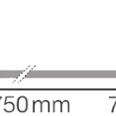 Rail portant LEDVANCE TruSys® FLEX acier 8 pôles 750mm blanc 