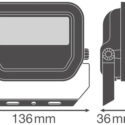 LED-Strahler LEDVANCE FLOODLIGHT10 8W 1100lm 830 IP66 100° 136×36 sz 