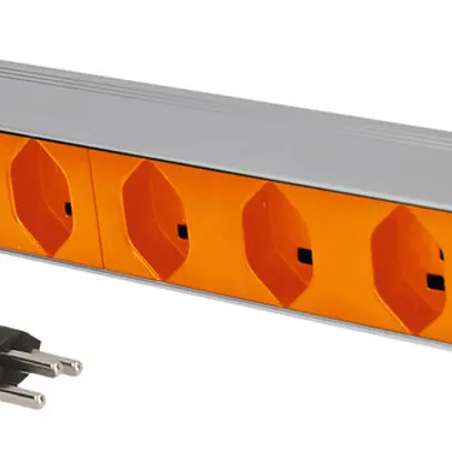 Prise multiple PDU 19" MH maxCONNECT 8×T23 1UH Td 3×1.5mm² 3m alu/orange 