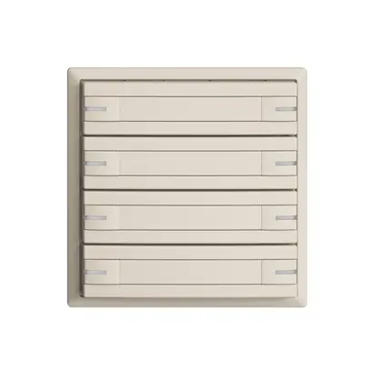 Poussoir ENC KNX 8× EDIZIOdue crema RGB avec LED avec insert papier 