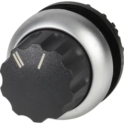 Manopola rotativa ETN RMQ I-II permanente nero, anello cromato 