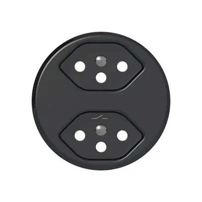 Frontscheibe Classic ZE z. Steckdose 2×T13S schwarz 