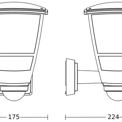 Applique Steinel L 10 S E27 0…15W IP44 avec senseur noir 