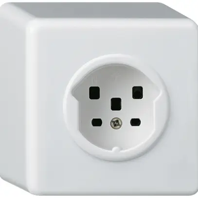 Presa AP basico T25 bianco con morsetti a vite 