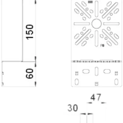 Plaque de montage Bettermann 235×120mm zingué 