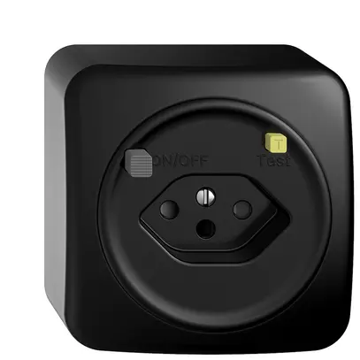Prise AP STANDARDdue T13 FI 30mA noir 