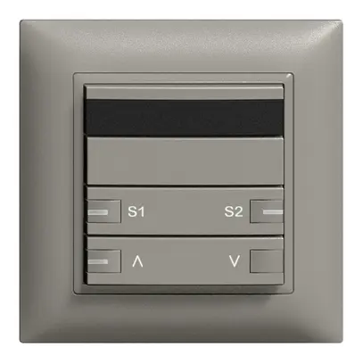 Poussoir ENC ZEP 1c/2t IR-moteur/scène EDIZIOdue gris foncé 