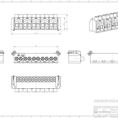Bloc de bornes Spelsberg Abox 100 KLS-10² 5L×10mm² 57A 690V 