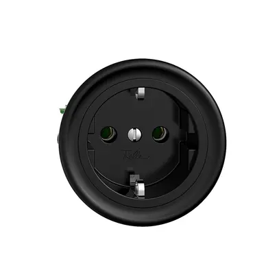 Presa SCHUKO Sdue Q 16A, 250VAC, L+N+PE nero 
