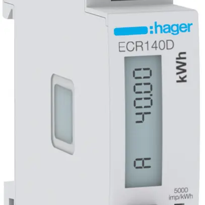 Contatore energia AMD HA ECR140D 1P diretto 40A Modbus MID import+export 0T+2T 