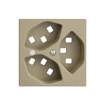 Kit frontal EDIZIOdue sand 60×60mm 3×T23, lentille, 