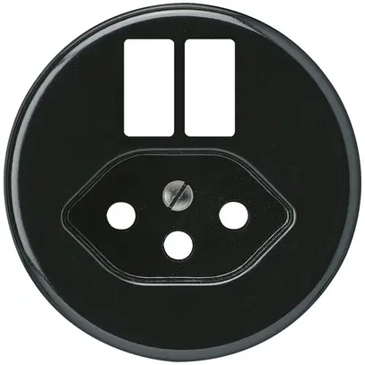 Frontscheibe basico H f.Steckdose 2×USB & Typ 13 schwarz 