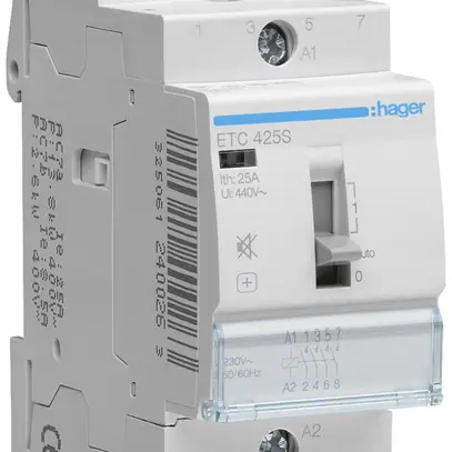 Contacteur AMD HA 230VAC 4F 0O 25A fonction jour/nuit sans bourdonnement 2UM 
