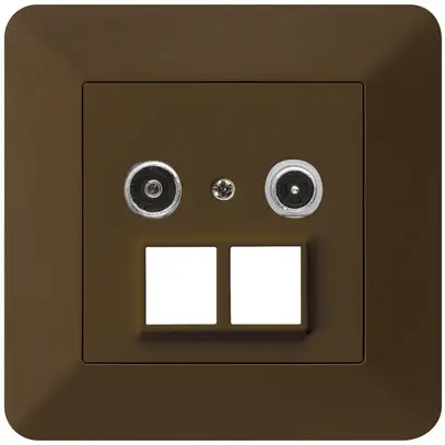 Prise multimédia ENC kallysto.trend R/TV 4dB 2GHz brun 