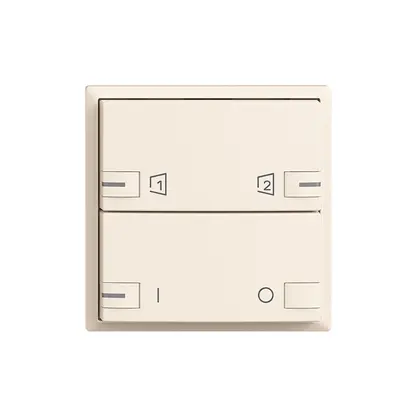 Plaque frontale EDIZIOdue zepAIR ON/OFF 1C S1/S2 avec LED crema 