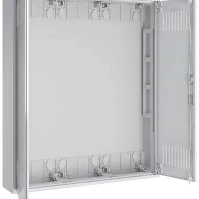 Coffret vide AP Pragma a.porte a.fentes blanc 3 champs 6 rangées 800×950×160mm 
