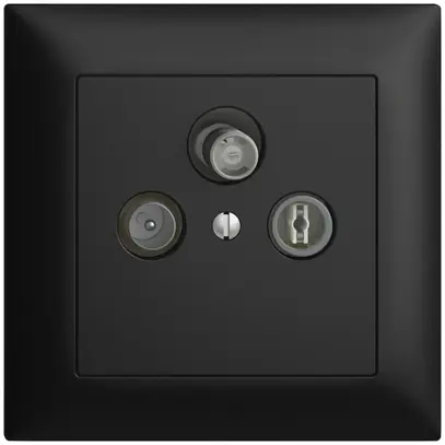 Prise d'antenne ENC SAT/TV/R DB53 EDIZIOdue noir avec SAT-F 