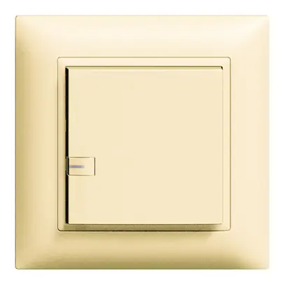 Poussoir ENC ZEP ON 1c/1t station centr. avec LED EDIZIOdue vanille 