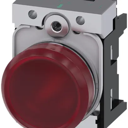 Leuchtmelder Siemens SIRIUS ACT m.Halter+LED 230VAC rot Metall hochglanz 