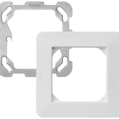 Intestazione INC Hager kallysto.trend 1×1 94×94mm bianco 