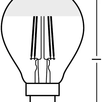 LED-Lampe PARATHOM CLASSIC P31 FIL MIRROR SILVER E14 4W 827 380lm 
