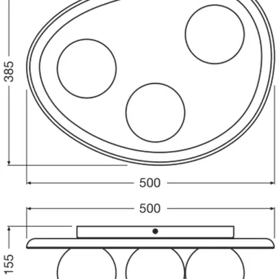 Deckenleuchte LEDVANCE Decor Clay G9 3×5W 500×385×155mm braun 