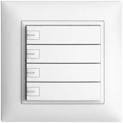 Pulsante INC KNX 4×EDIZIOdue bianco RGB con LED 