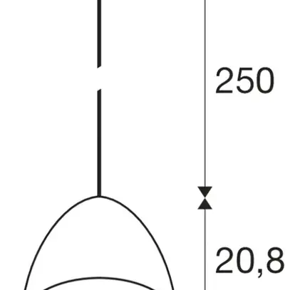 Lampada sospesa SLV PARA CONE 20 E27 1×60W Ø201mm rame 