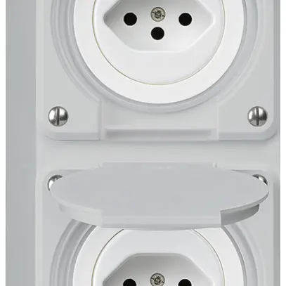 Combinaison AP Hager robusto I-I verticale type 13+type 13, gris 