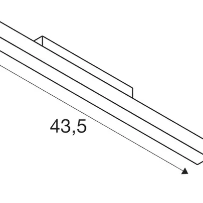 Spot LED SLV IN-LINE 44 14W 1450lm 940 95° DALI 48V AD 435×22mm bianco 