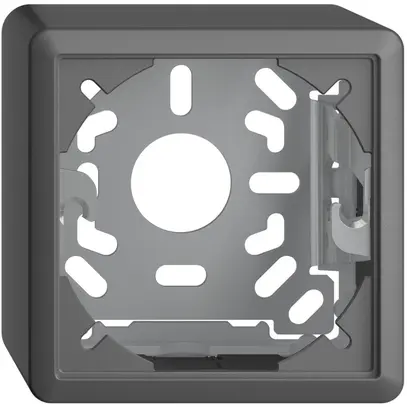 Capot avec plaque de base 54mm EDIZIOdue gris foncé 