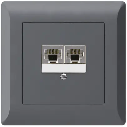 Boîte ENC kallysto.line 2×RJ45s anthracite parallèle 