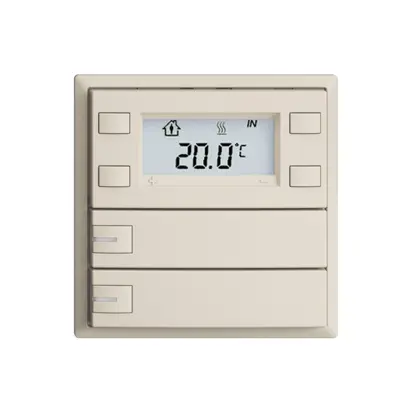 Pulsante RTH INC KNX 2×EDIZIOdue F crema, con LED RGB 