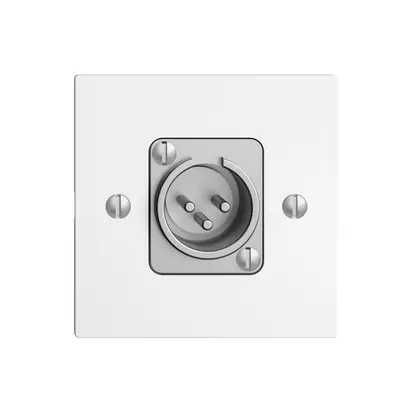 Prise de raccordement XLR avec fiche EDIZIOdue blanc 