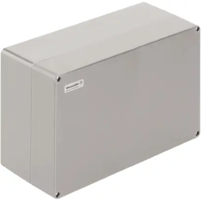 Boîtier en polyester Weidmüller POK 400×250×160mm fibres de verre gris argenté 