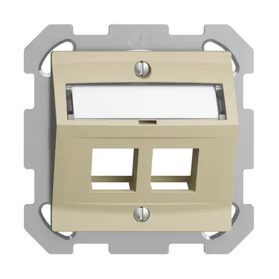 Kit montaggio INC Edue FM, con cappa di uscita obliqua, per 2×Keystone, vanille 