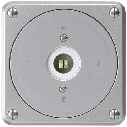 Interrupteur à clé carrée ENC robusto sans clapet 2/1P aluminium combi 