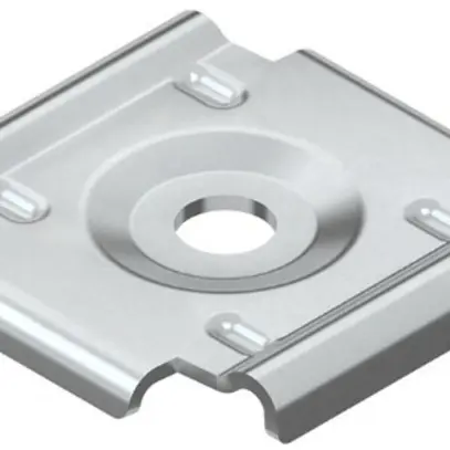 Placca di fissaggio 55×55mm per canale a iglia 