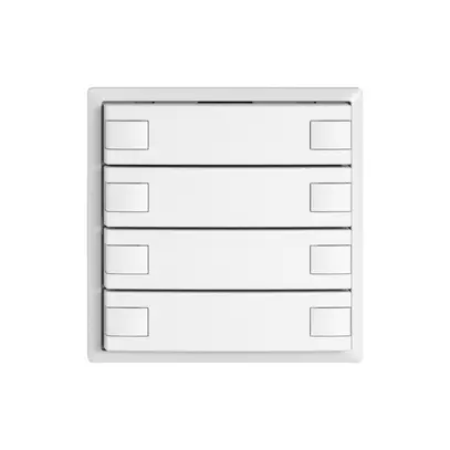 Poussoir KNX RGB EDIZIO.liv SNAPFIX® capteur temp.s.LED 4× comm.2T bc 