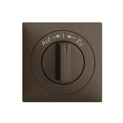 Frontset EDIZIOdue Auf->I<-Zu 60×60mm coffee für Drehschalter 