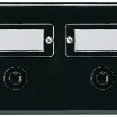 Combinaison ENC Hager basico I-I horizontal sonnerie+sonnerie noir 