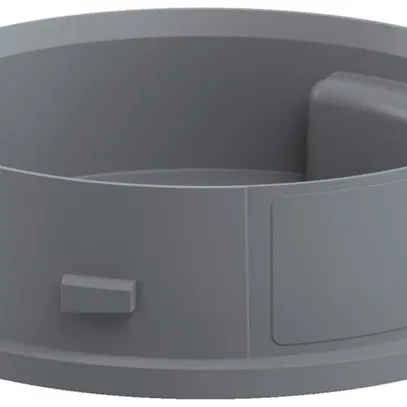Adaptateur WERMA Mini BM, pour colonne de signalisation, montage au sol, gris 