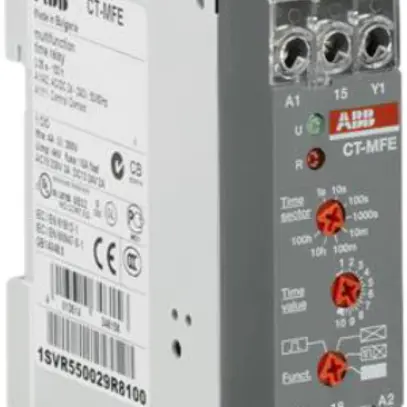 Relais multifunction temporisé INC ABB 0.05s…100h 24…240VAC/DC 1C 