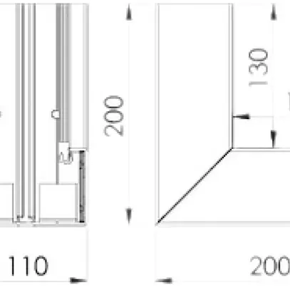 Angolo interno Bettermann GEK-K 70×110mm bianco puro 
