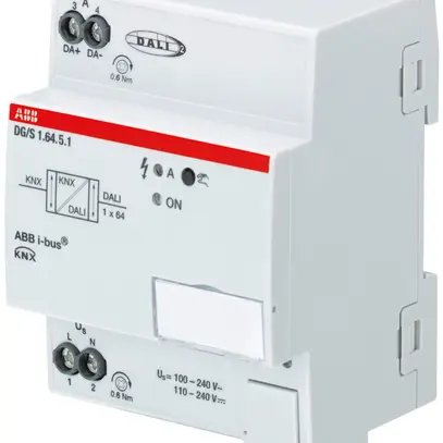 Gateway KNX/DALI AMD ABB DG/S 1.64.5.1, 1×64 participants 